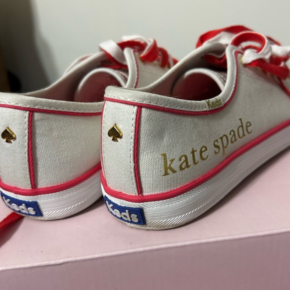 Kate Spade White and Pink Keds Size 7.5 - Picture 4 of 5